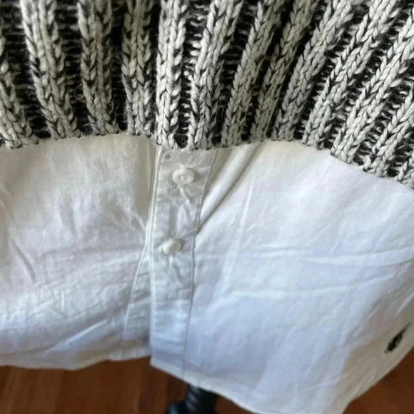 Thakoon Black and White Layered Blouse & Sweater  Medium - Picture 8 of 10